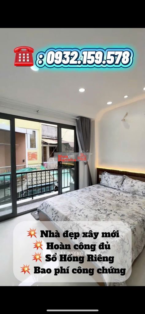 Bán nhà nhỏ xinh tại Nơ Trang Long, 34m2 - 4PN, 3WC, Bình Thạnh, SHR