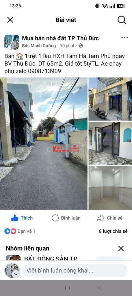 Bán 🏠 HXH Tam Phú thủ Đức