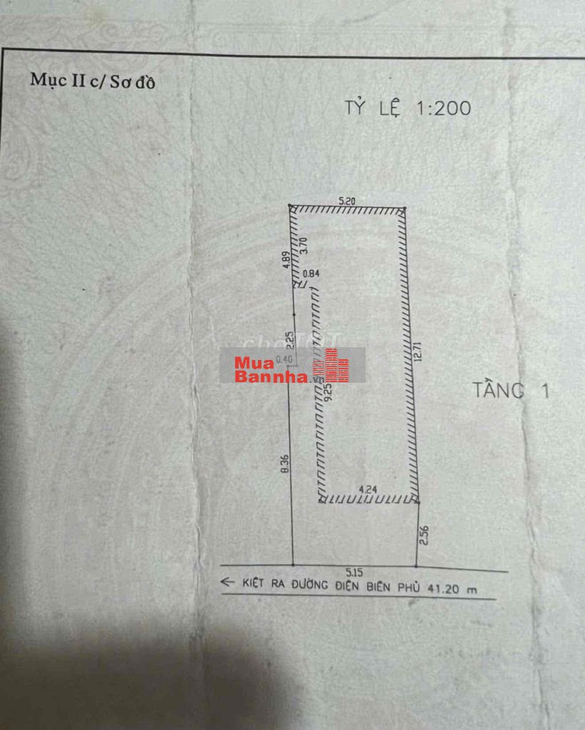 Bán nhà gác lửng kiệt Điện Biên Phủ, cách đường chính 40m