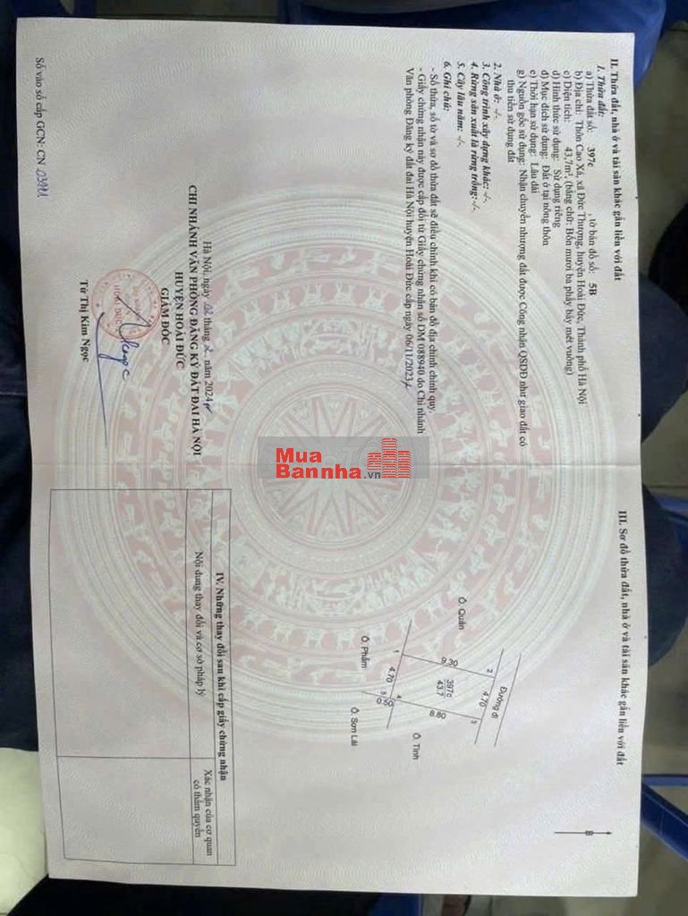 Chính chủ bán nhà cấp 4 Đức Thượng Hoài Đức