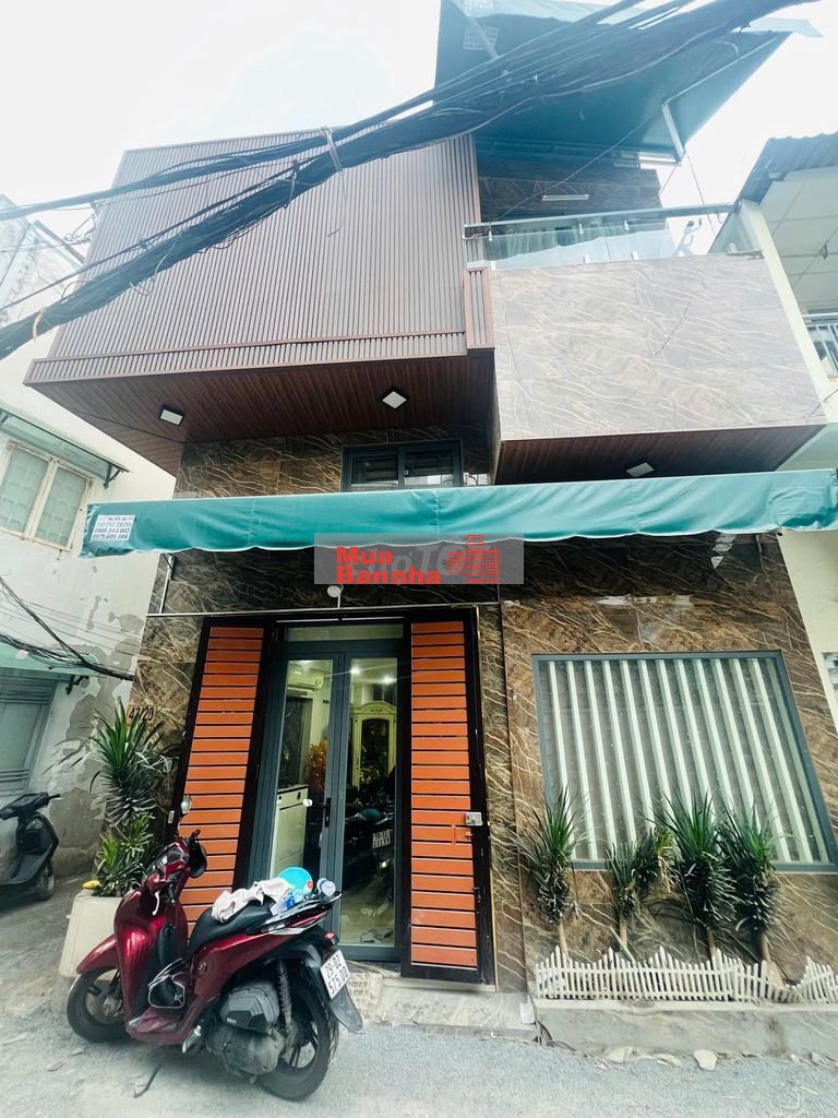 Bán nhà hẻm 6m đường 43 Đông Hồ P8 Tân Bình CN 30m2 3 tầng 2PN 2WC