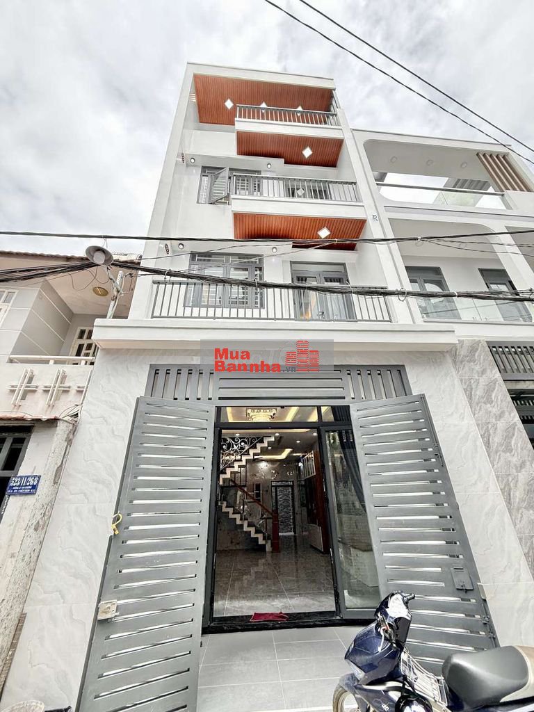 Nhà phố 5m x 15m. Xây 3 tầng Hẻm xe hơi Đường Lê Văn Khương