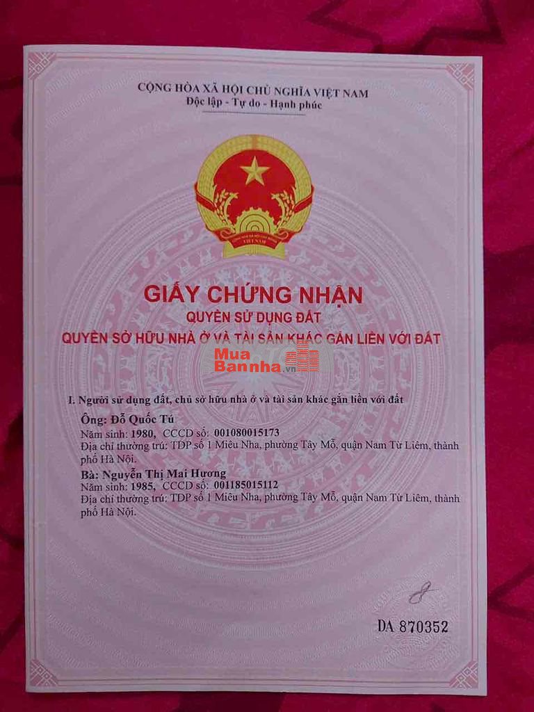 Cần bán nhà riêng chính chủ tại xuân phương.