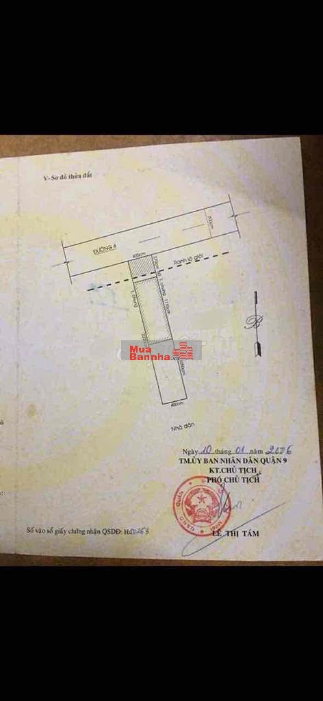 Nhà Mặt tiền đường 4 . Phước Bình Q9
