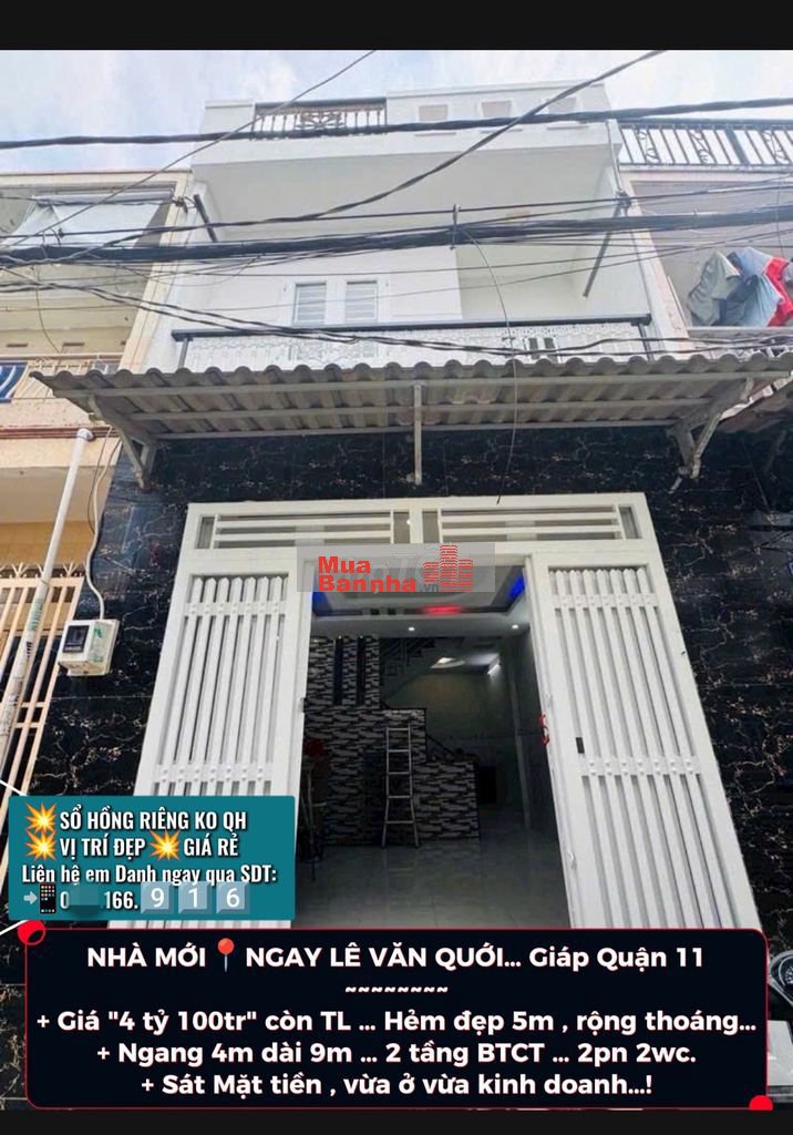 Chủ cần bán gấp ,nhà Vừa ở vừa kinh doanh -4x9m -Nhà đẹp Sát Mặt tiền.