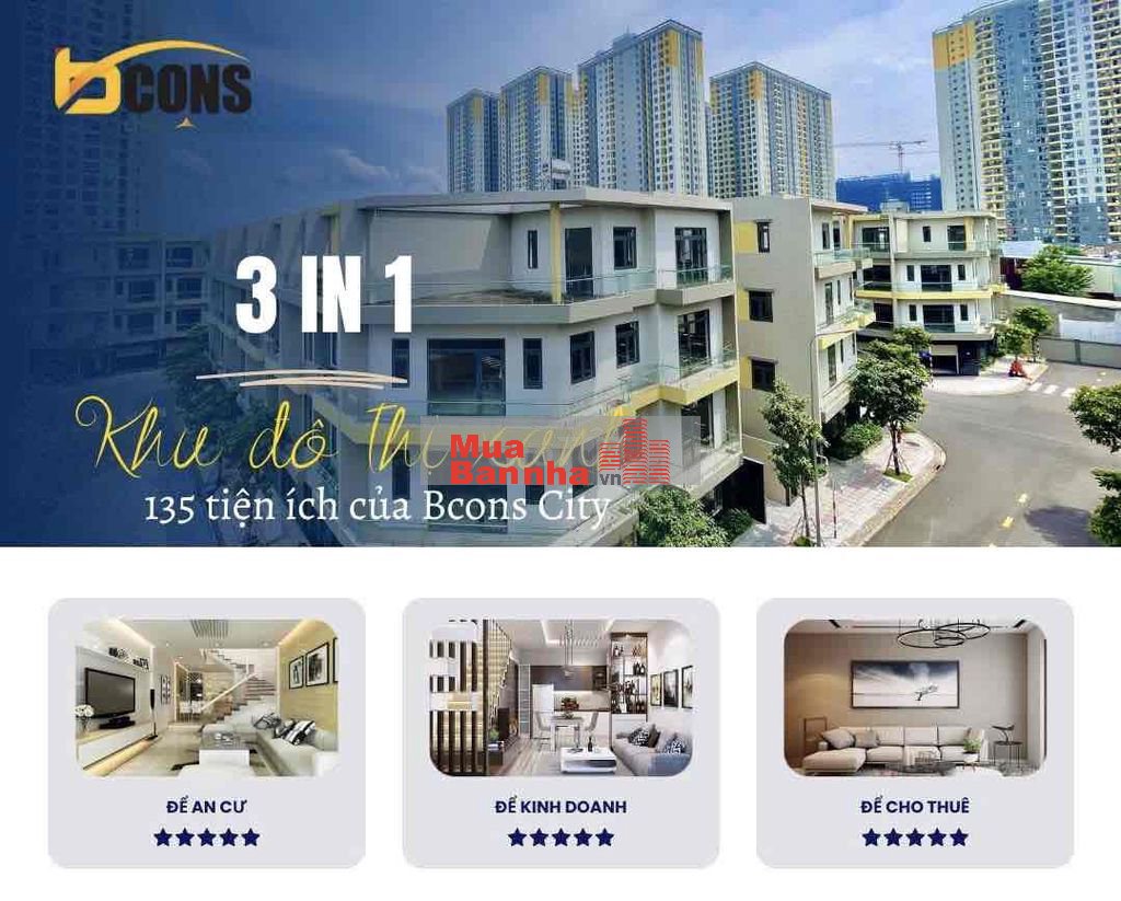 Sở hữu liền tay nhà phố Bcons Uni Valley chỉ với 2,1 tỷ đồng