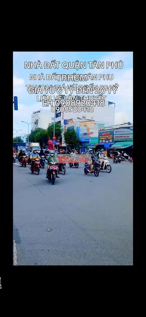 NHÀ MẶT TIỀN ĐƯỜNG TÂN QUÝ -TÂN PHÚ 152M2 ĐẤT Ở - NHÀ 3 TẦNG GIÁ 15 TỶ