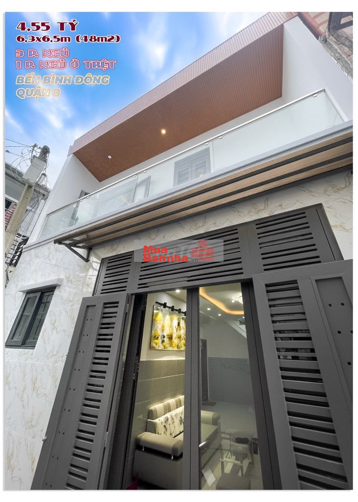 NHÀ 2 TẦNG RỘNG 5,6m NỞ HẬU 7m HẺM BÌNH ĐÔNG Q.8