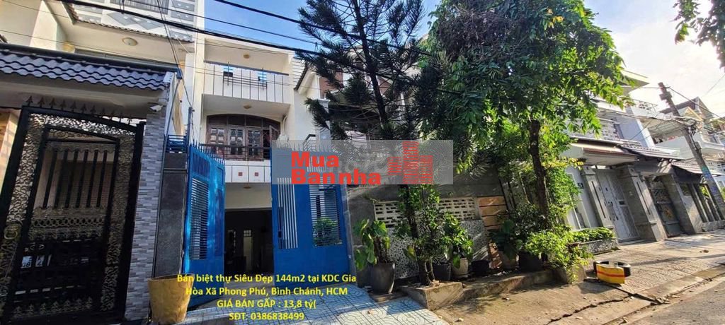 Bán biệt thự Siêu Đẹp 144m2tại KDC Gia Hòa Xã Phong Phú,Bình Chánh,HCM