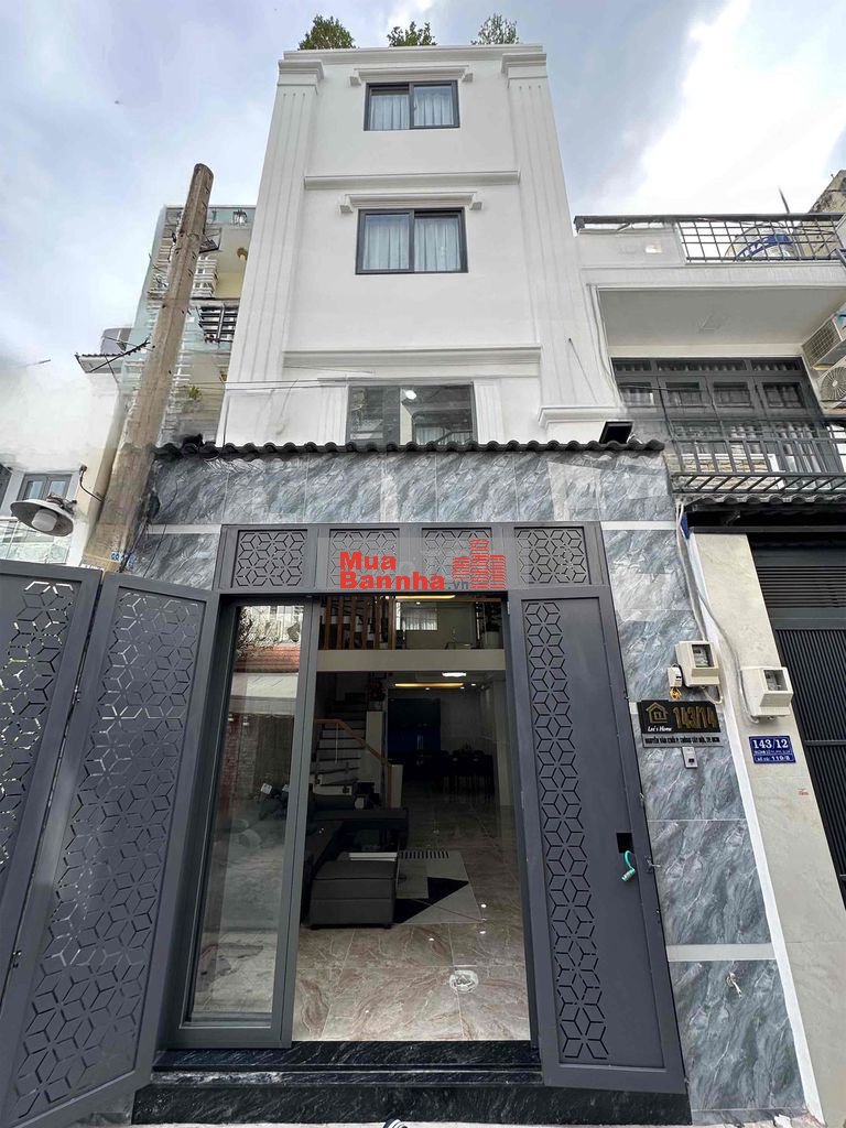 4x12 MỚI XÂY TRỆT LỬNG 2 LẦU HẺM XE HƠI 7,2 tỷ