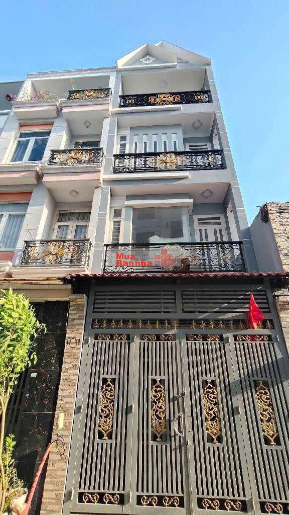 NHÀ 4 TẦNG HXH THÔNG–KDC BÌNH TÂN–CẠNH CÔNG VIÊN HỒ TRÁI TIM – 5.7 TỶ