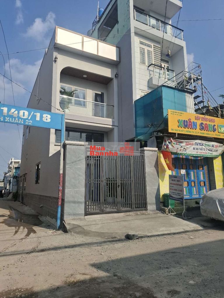 Bán nhà 1 trêt 1 lửng 1 lầu mặt tiền đường tx 22