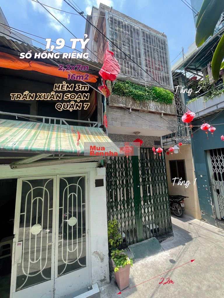 CHỈ 1,9 TỶ, NHÀ 2 TẦNG CÓ SỔ HỒNG RIÊNG, LIỀN KỀ TRUNG TÂM QUẬN 1