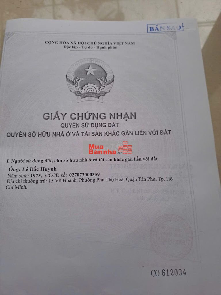 Cần bán nhà hẻm đường Bến Lội - Tây Lân p Bình Trị Đông q Bình Tân