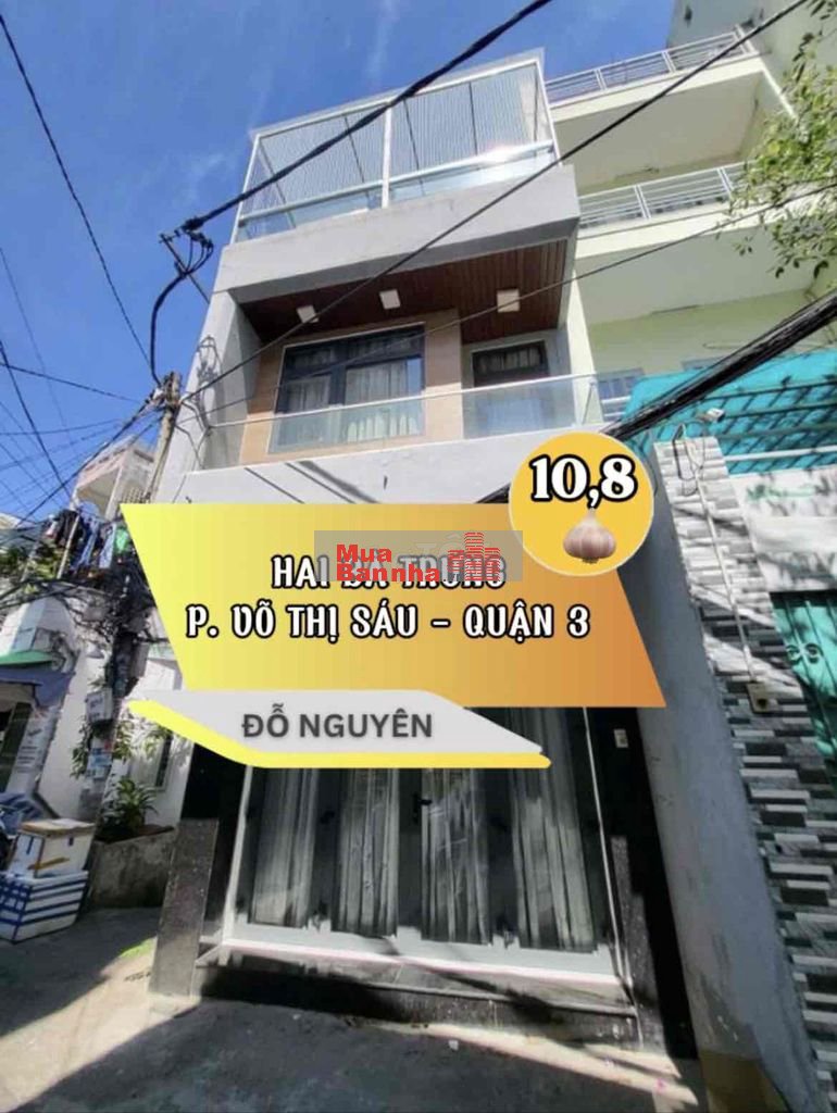 🏠 Nhà Quận 3 - trục Hai Bà Trưng - hẻm 4m - nhà mới, dòng tiền sẵn - c