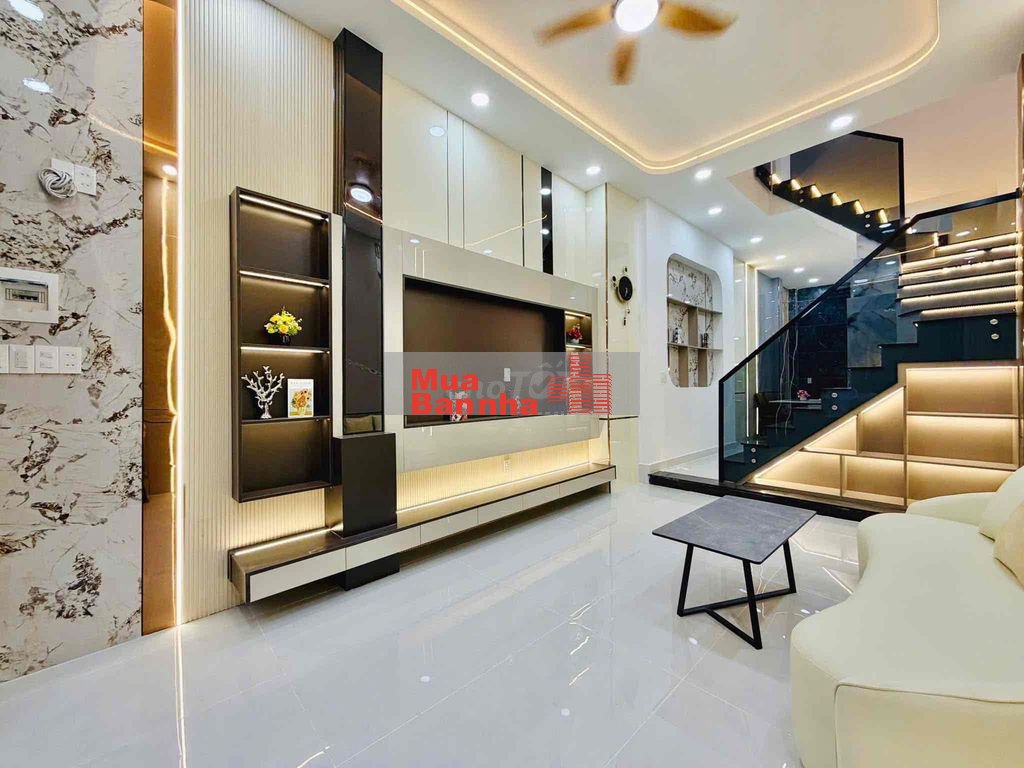 4 Tầng 45m2 Hẻm thông Ô tô tránh cách 1 căn Ngay Chợ Hạnh Thông Tây