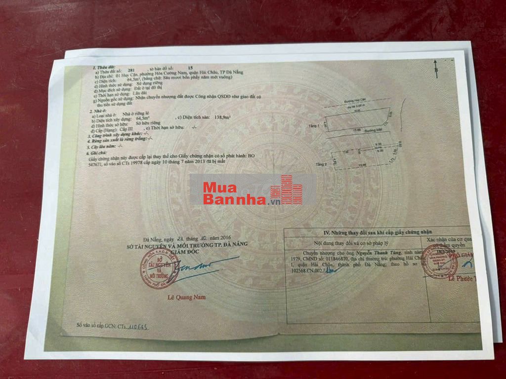 Bán Nhà 2 Tầng Mặt Tiền Huy Cận, kẹp 3 mặt kiệt. giá rẻ 6.6 tỷ