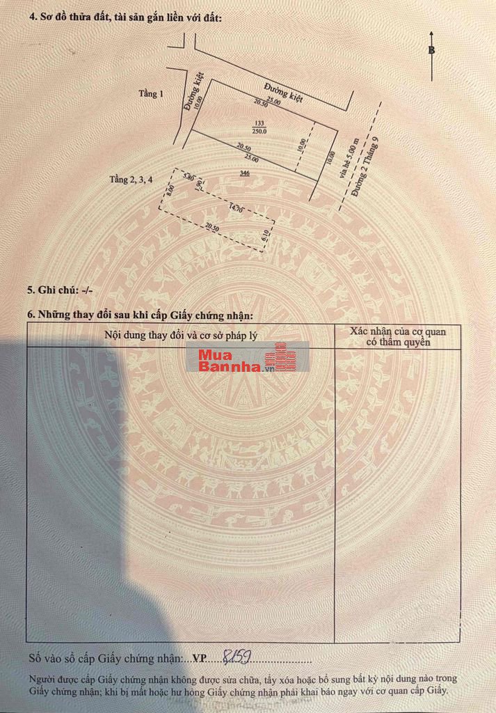 Bán nhà 4 tầng, ngang 10m, 250m2 đường 2/9 (kẹp kiệt 4m)Hoà Cường- Đà