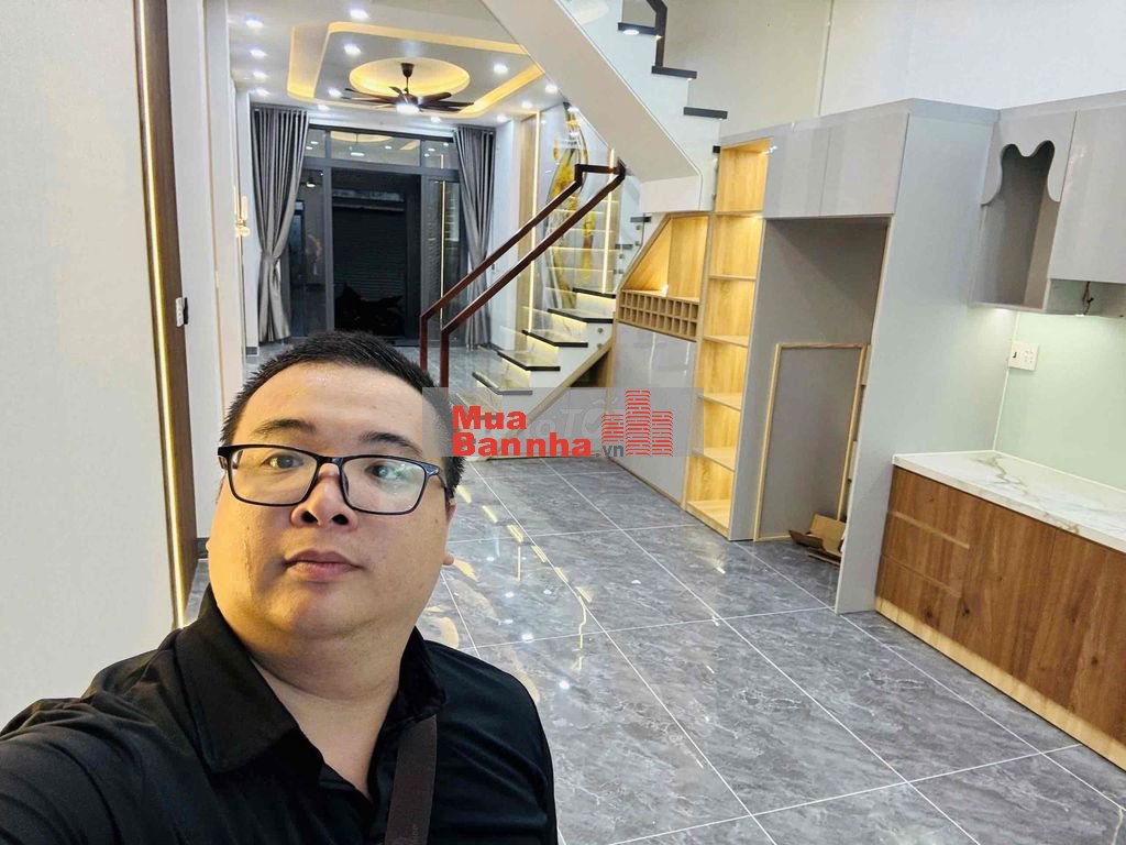 Nhà mới đẹp 64m2, 4 tầng, 4PN 4WC, hẻm 8m, 6.99 tỷ, Hương Lộ 2