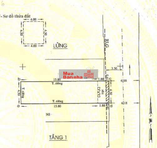 83M² Ngang 4.5m Bán Đất Tặng Nhà C4 Hẻm 6M 1Trục Gần Mặt Tiền Đường