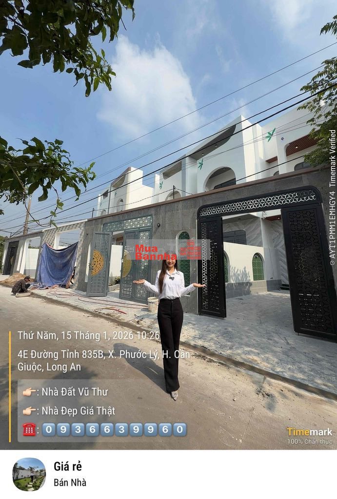 5 căn nhà mặt tiền Đào Minh Mẫn – DT >150m² – Giá 3,45 tỷ