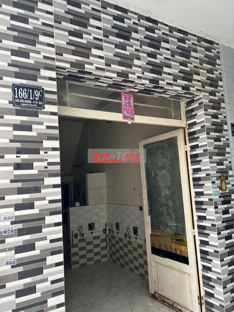 Chính chủ 166/1/9D Lương Hữu Phước,P15Q8. ACE MG CHẠY PHỤ–HOA HỒNG 3%