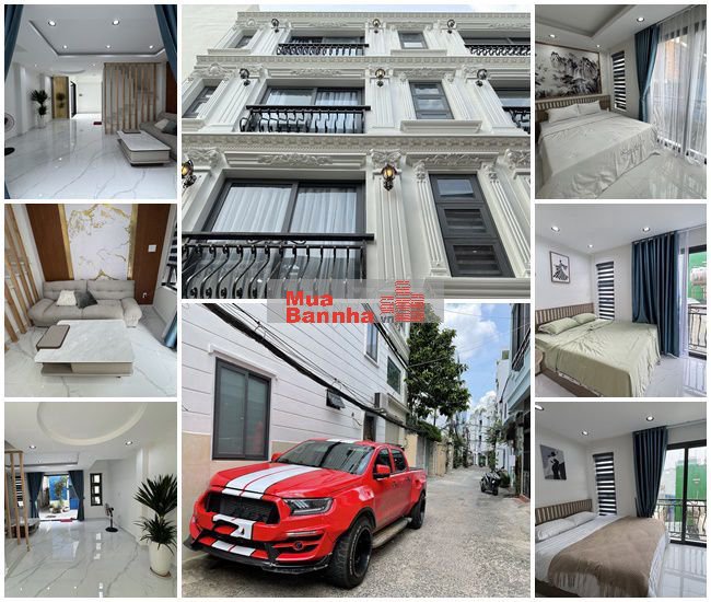 B.thự mini 3L Tân Cổ Điển,Full nthất, hẻm ôtô Cầm Bá Thước-Cạnh PXLong