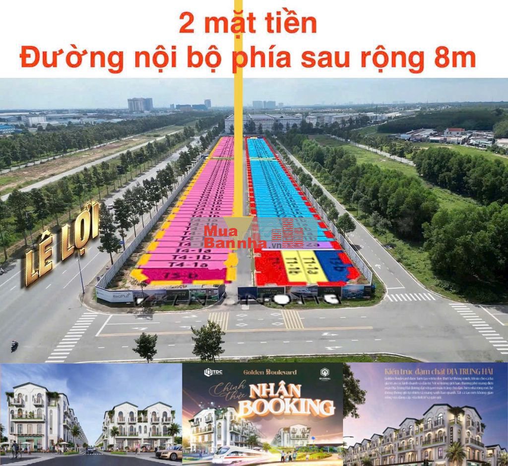 CHỈ CÒN 2 CĂN SHOPHOUSE MẶT TIỀN LÊ LỢI, THÀNH PHỐ MỚI, BD