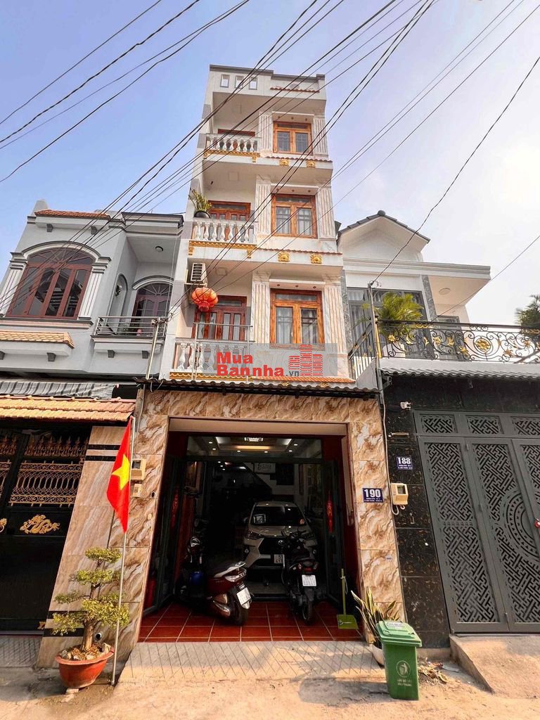 BÁN NHÀ MẶT TIỀN HT 05 , Q12 , NHÀ 4 LẨU, 5PN , DT :4*17