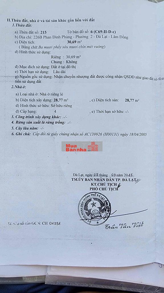 -Bán nhà hẻm sau lưng bánh mì Bon Bon góc Phan Đình Phùng Nguyễn Lương