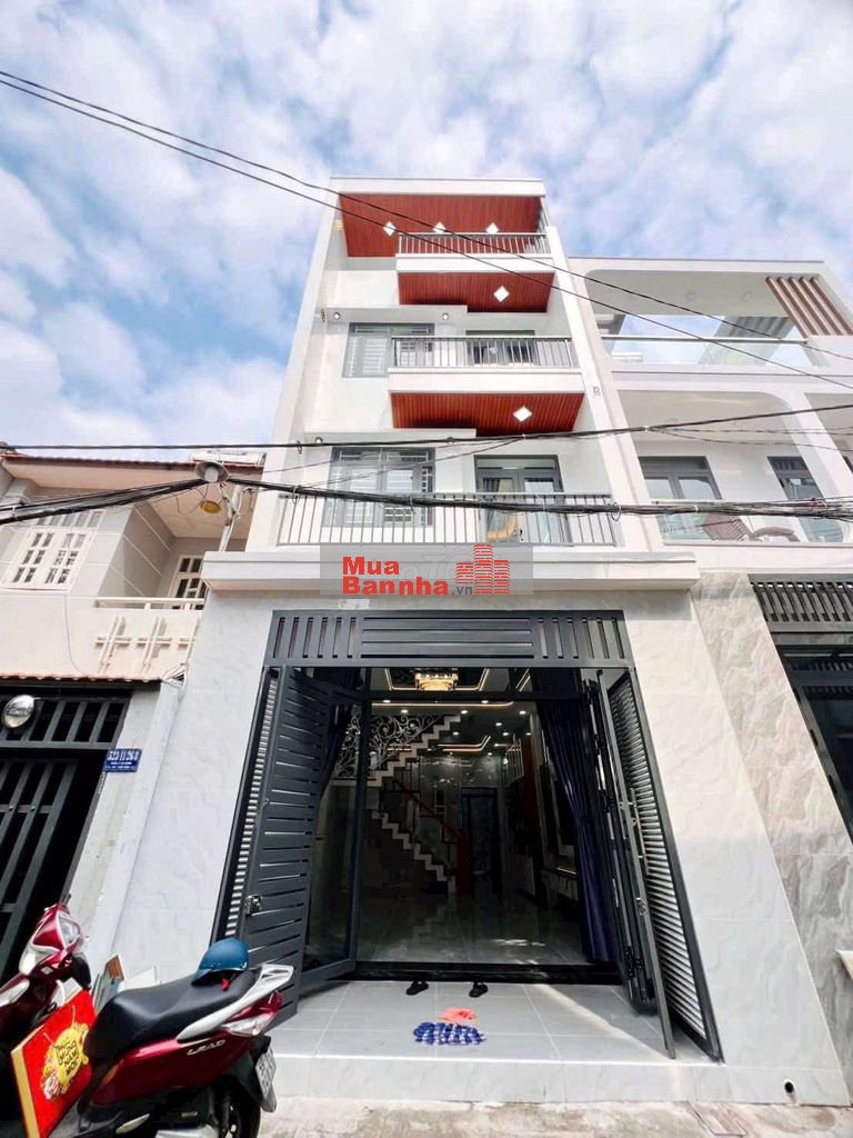 Bán nhà xây mới 5x15m đúc 1trệt 3 lầu hẻm 6m Lê Văn Khương