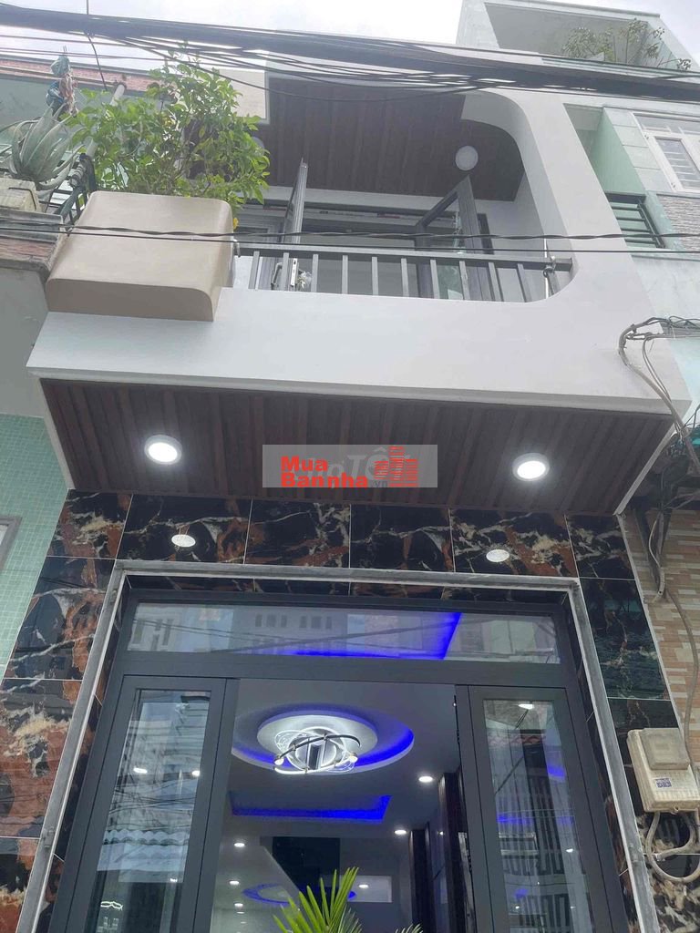 nhà mới 100%-đẹp,nở hậu, sẵn nội thất, 1trệt1lầu, 3PN, cần bán 4ty250