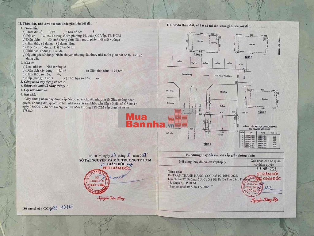 BÁN NHÀ CHÍNH CHỦ VỊ TRÍ 137/1/62 ĐƯỜNG SỐ 59, P14, QUẬN GÒ VẤP