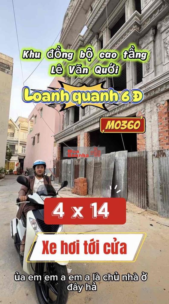 Hotgirl Nhà Phố Ngọc Giàu - Siu phẩm Lê Văn Quới hẻm 6M - 4 Tầng BTCT