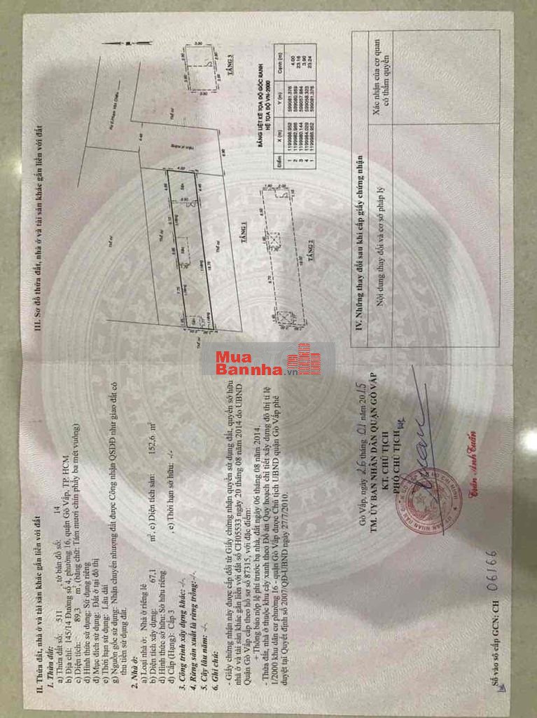 Bán nhà 145/14 Đường Số 4,P16,Gò Vấp