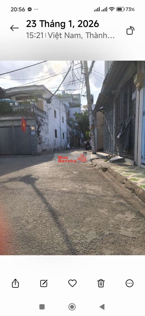 BÁN NHÀ HẼM XE TẢI (4M×20 M) GÒ VẤP CHỈ 6 X.T.