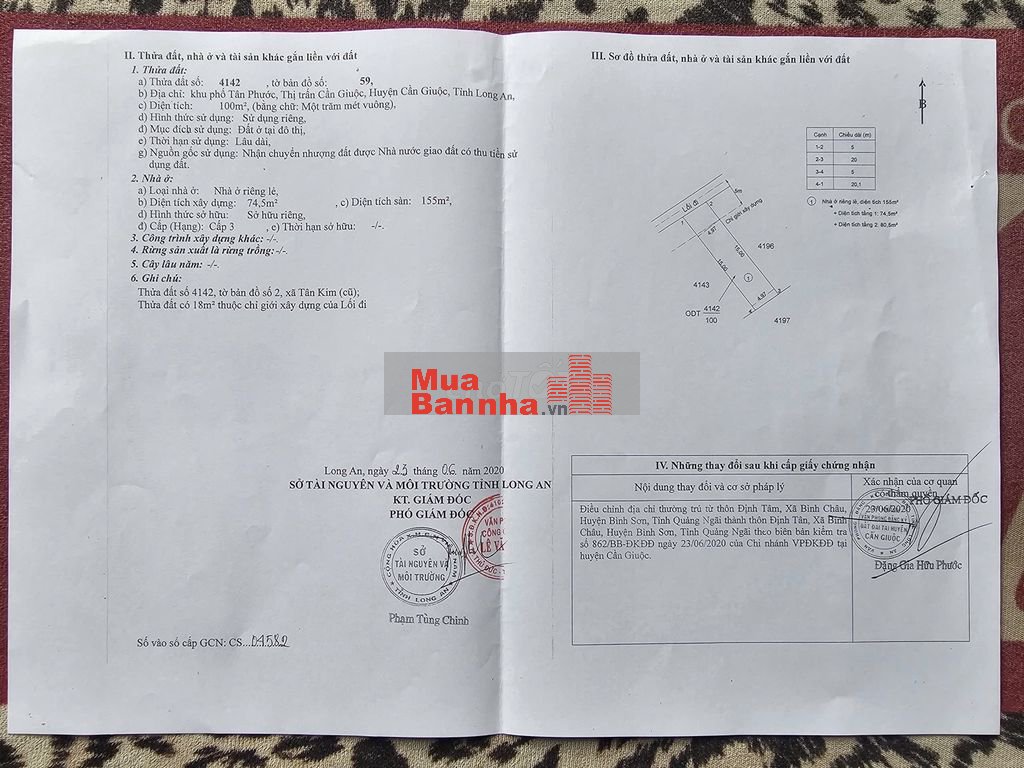 Nhà HXH 1 trệt 1 lầu KP Tân Phước TT Cần Giuộc Long An