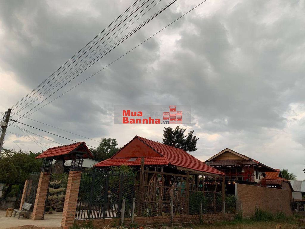 Bán nhà vườn 461m² – 3 nhà gỗ đẹp – 2 mặt tiền đường 8m – Nam Chính.