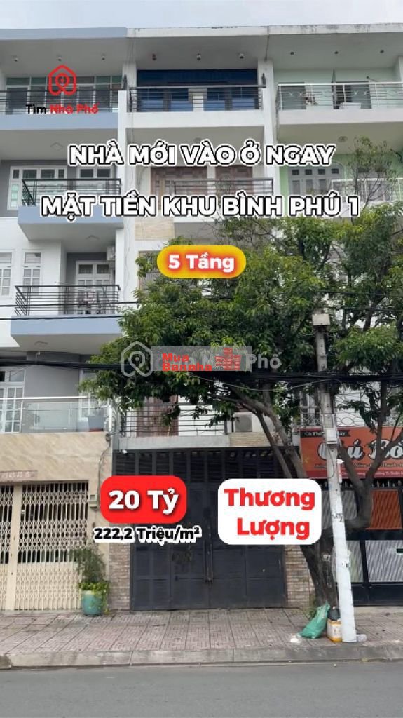 💎 Nhà 5 Tầng – Mặt Tiền Đường 23 Bình Phú – 317m² – Giá 20 Tỷ