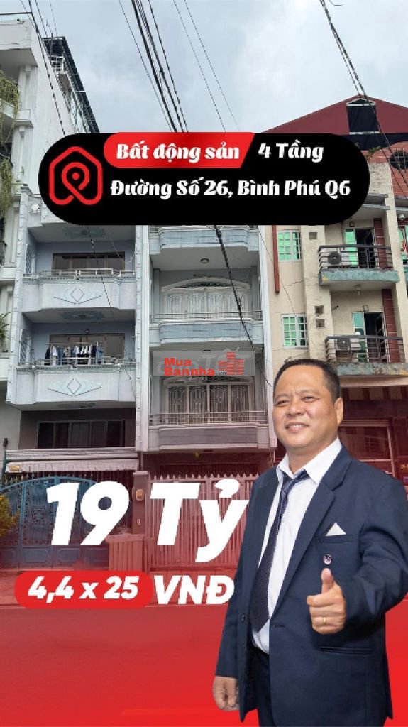 🚀 Nhà 4 Tầng Bình Phú - 110m2 – Cho Thuê 35Tr/Tháng – Giá Rẻ 19 Tỷ