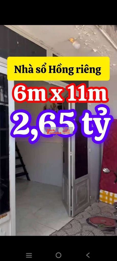 BÁN NHÀ THỚI TAM THÔN 6M X 11M 1 LẦU