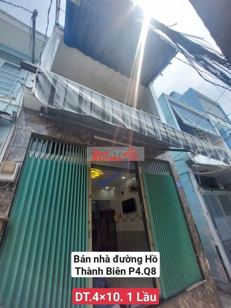 Bán nhà đường Hồ Thành Biên P4.Q8 DT.4×10 } 1 Lầu 2 Phòng 2 wc hẽm 3m5