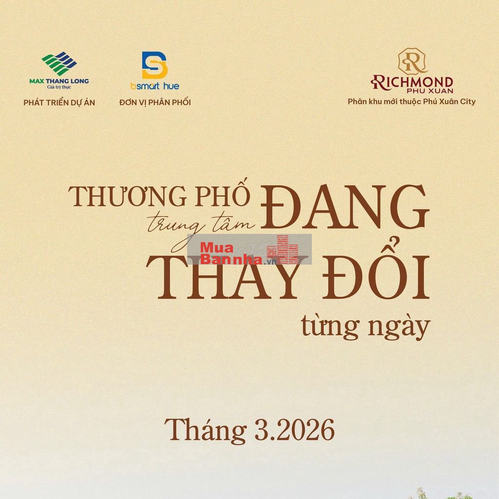 RICHMOND PHÚ XUÂN CITY, NHÀ 4 TÂNG GẦN CHỢ ĐÔNG DÂN CƯ MUA KD NGAY