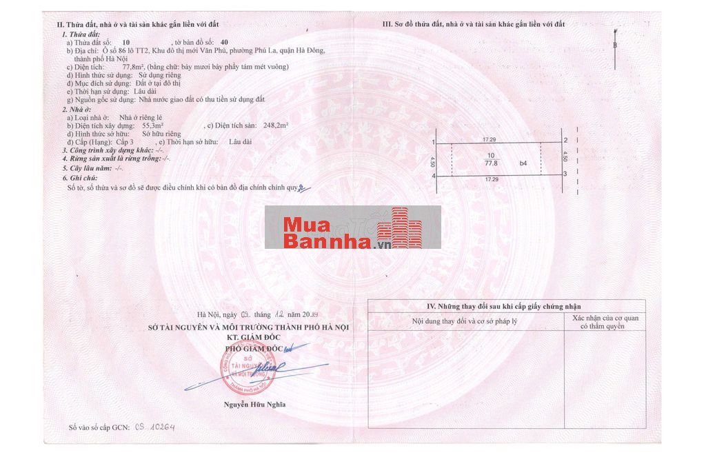 Chính chủ bán liền kề TT2 Văn Phú, 19.3 tỷ, 77,8m2. Quận Hà Đông