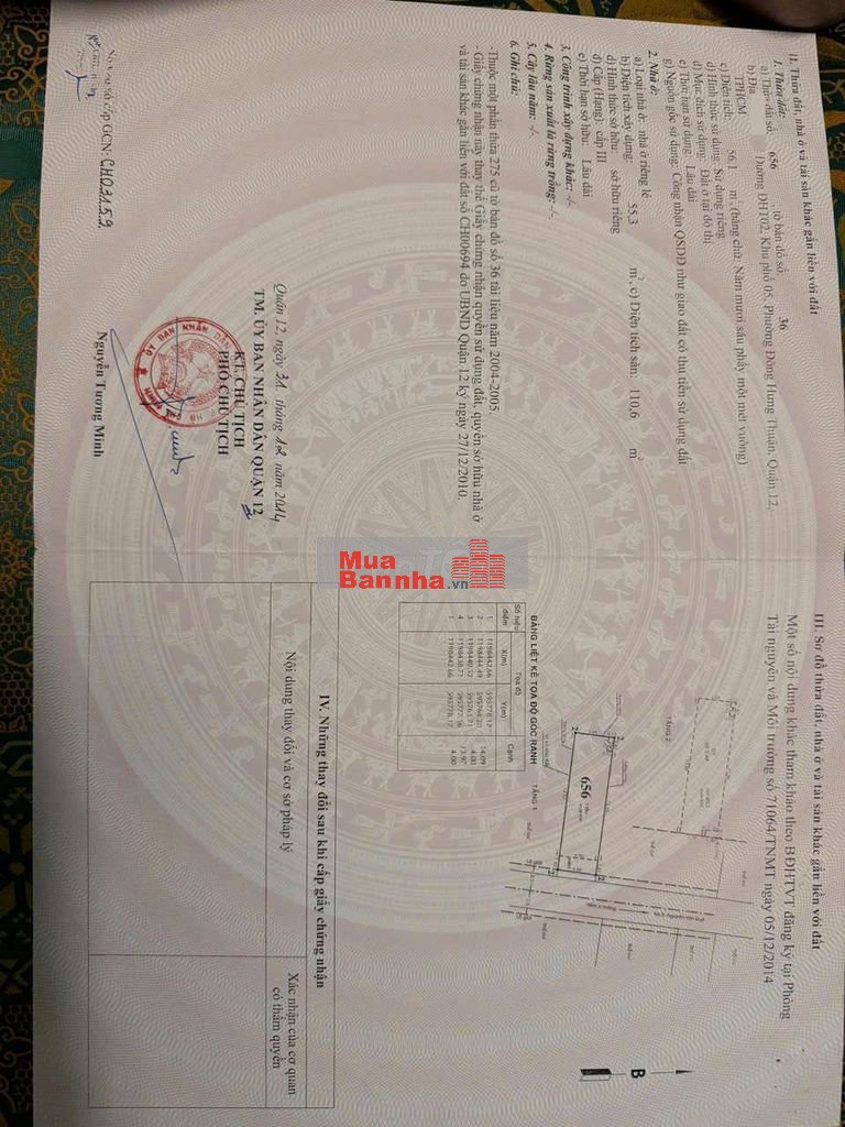 Bán nhà đường Đông Hưng Thuận 02. phường Đông Hưng Thuận q12