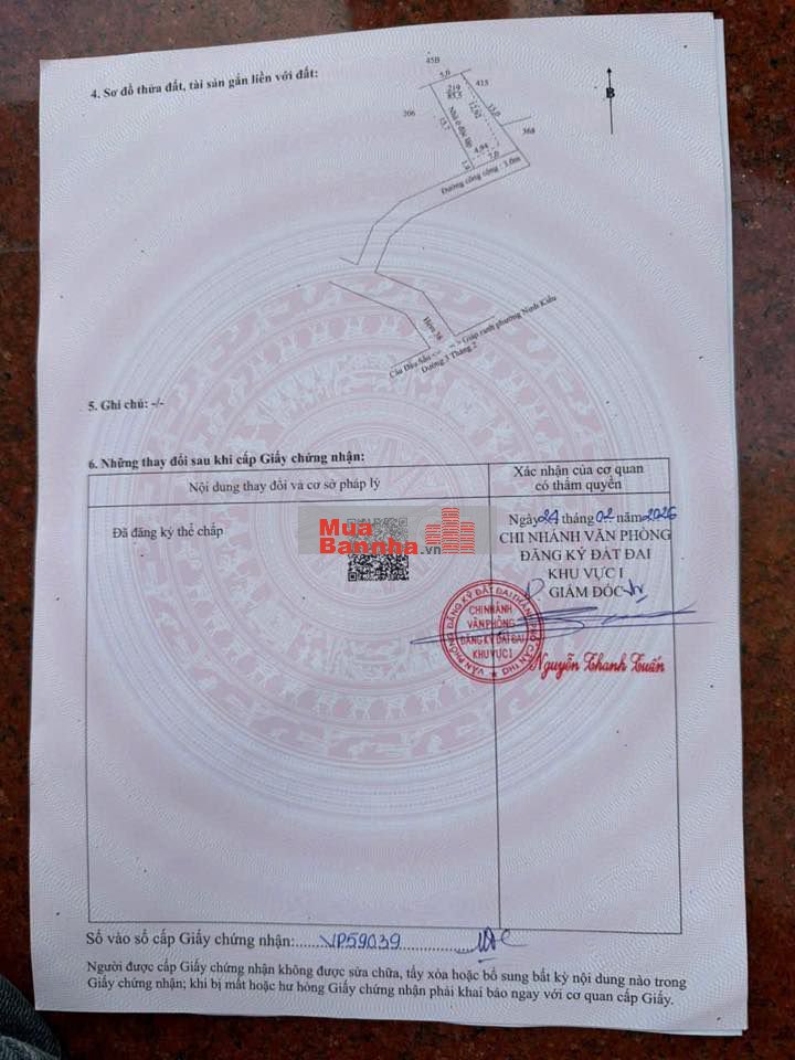 Nhà xây mới có khoảng sân rộng 50 mét