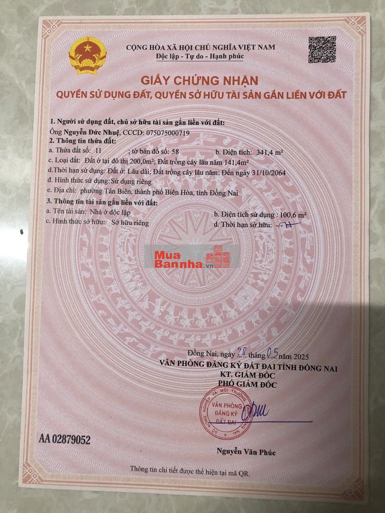 BÁN NHÀ NGUYÊN CĂN BIÊN HÒA ĐỒNG NAI