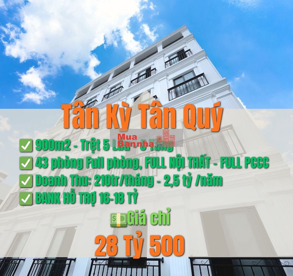 Bán CHDV TKTQ 210TR/THÁNG - 2 TỶ5/ NĂM GIÁ 28 TỶ 5 CÒN THƯƠNG LƯỢNG