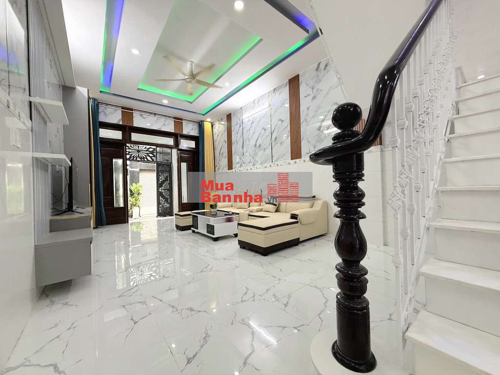 hẻm xe hơi vf3 4,5x16.5m 2 lầu 3pn sân thượng Huỳnh Tấn Phát 5,25 tỷ