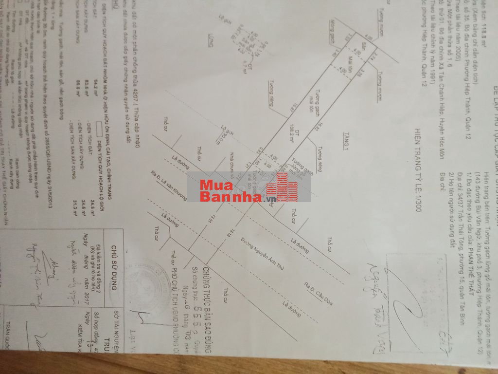 Cần bán nhà mặt tiền đường Hương lộ 80b